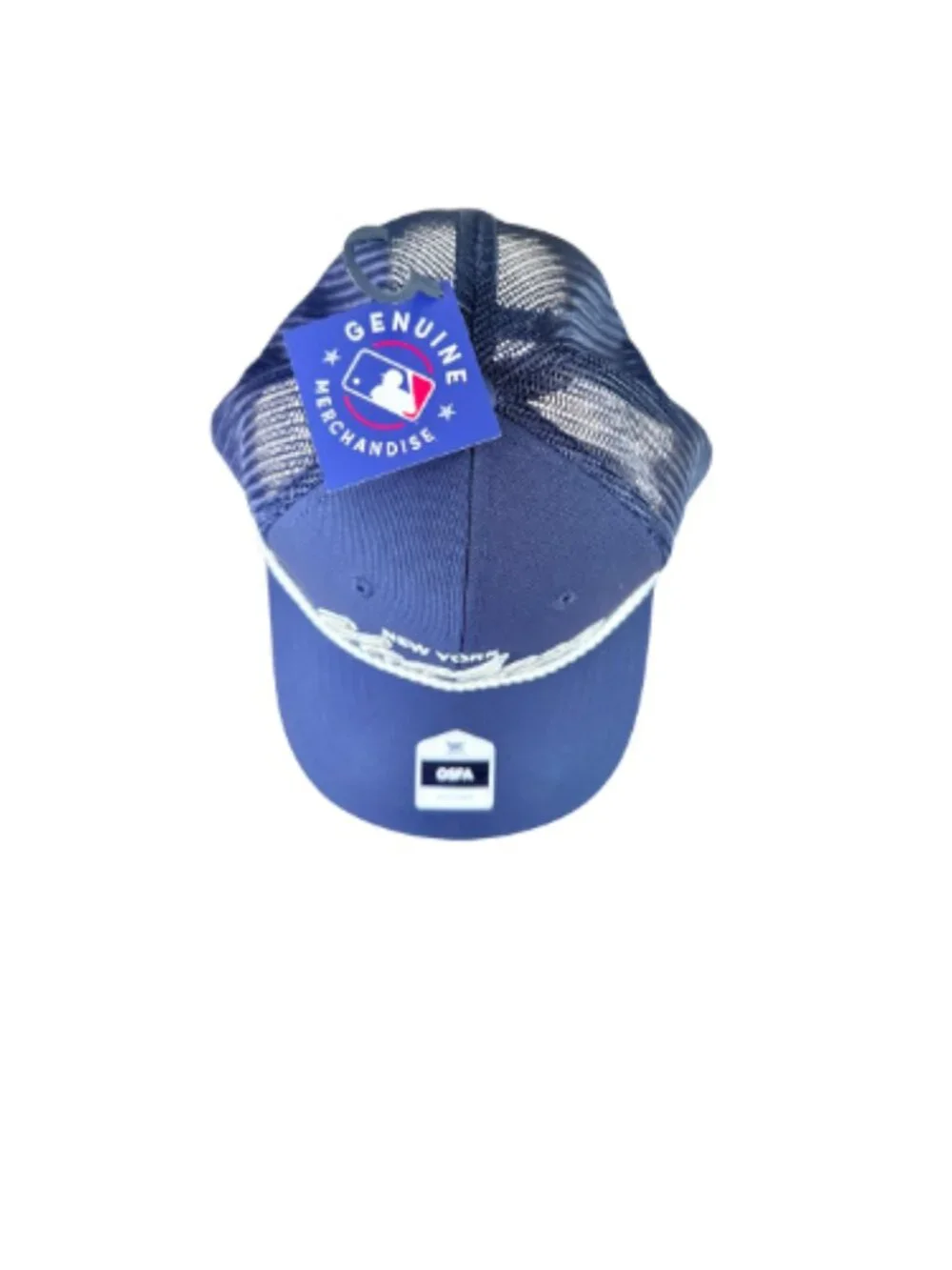 New York Yankees Rope Trucker Hat Navy Adjustable OSFA Mesh Snapback MLB Fan